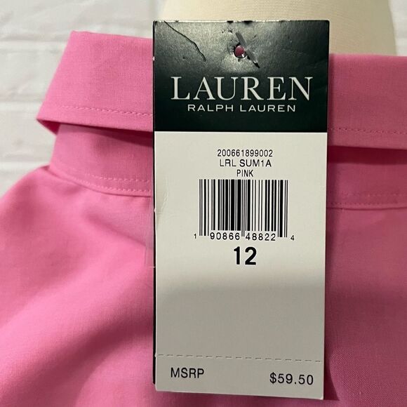 Lauren Ralph Lauren Pink Sleeveless Button Down Shirt NWT - Picture 8 of 9